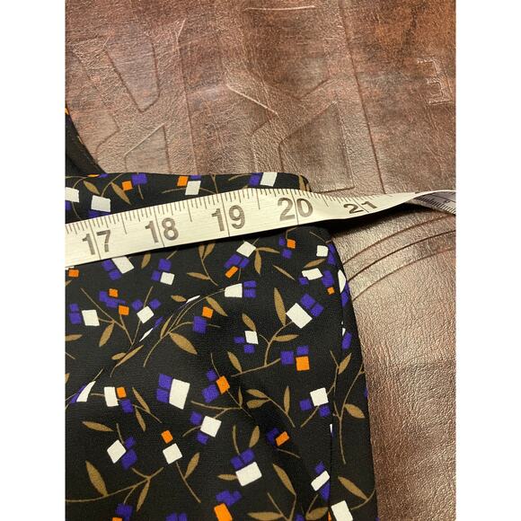 Anne Klein Black Sleeveless Shirt Dress Sz 8 Abstract Print Button Front - Picture 16 of 16